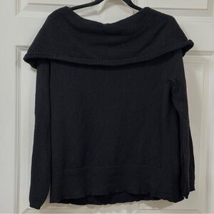 Lane Bryant black off the shoulder sweater 18/20 plus size angora blend cozy